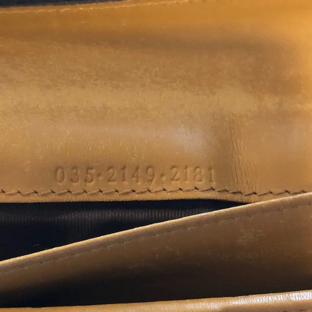 Authentic GUCCI Tan & Brown Canvas & Leather Long Wallet - Picture 8 of 11